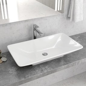 KARAG LT1017 Νιπτήρας Επικαθήμενος Λευκό Πορσελάνη 70x40x12,5cm