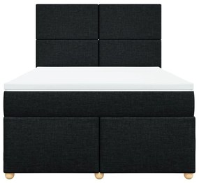 ΚΡΕΒΑΤΙ BOXSPRING ΜΕ ΣΤΡΩΜΑ ΜΑΥΡΟ 160X200 ΕΚ. ΥΦΑΣΜΑΤΙΝΟ 3293626