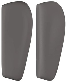 vidaXL Κεφαλάρι με Πτερύγια Γκρι 147x23x78/88 εκ. Συνθετικό Δέρμα