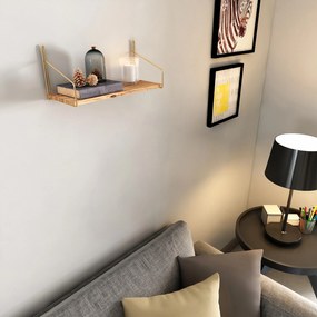 Wall Shelf Dekoratif Duvar Rafı Gold
Brown