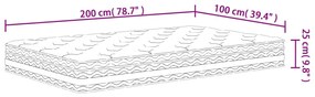 ΣΤΡΩΜΑ ΜΕ POCKET SPRINGS ΜΕΣΑΙΑ ΣΚΛΗΡΟΤΗΤΑ 100X200 ΕΚ. 372915