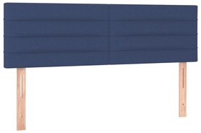 Κεφαλάρι Κρεβατιού LED Μπλε 144x5x78/88 εκ. Υφασμάτινο 3121756