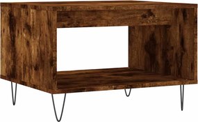 vidaXL Τραπεζάκι Σαλονιού Καπνιστή Δρυς 60x50x40 εκ. Επεξεργ. Ξύλο