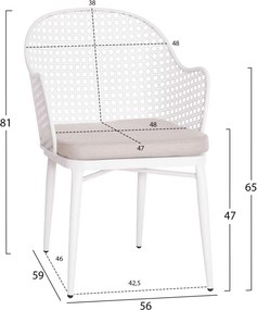 ΣΕΤ LOUNGE 3TMX ΕΞ.ΧΩΡΟΥ OREGO HM21106.02 ΑΛΟΥΜΙΝΙΟ ΣΕ ΛΕΥΚΟ