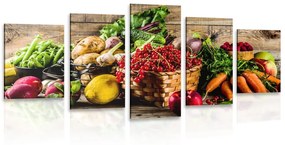 Εικόνα 5 μερών φρέσκα φρούτα και λαχανικά - 100x50