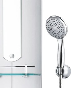 vidaXL Στήλη Ντους Υδρομασάζ Ασημί 25 x 43 x 110 εκ.