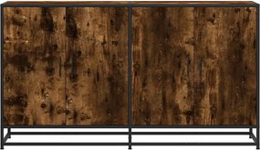 vidaXL Sideboard Καπνιστή δρυς 134x35x76 cm Ξύλινη κατασκευή