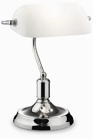 Πορτατίφ-επιτραπέζιο φωτιστικό LAWYER TL1 Ideal Lux-45047-Νίκελ Ματ 045047