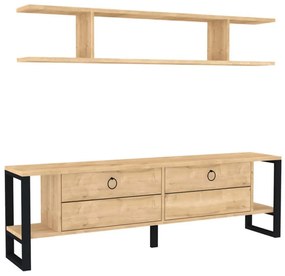 Σύνθεση Τηλεόρασης Melis 835PUQ3068 160x30x45cm Oak