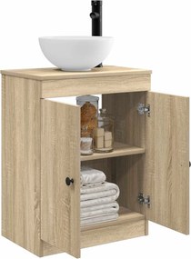 vidaXL Ντουλάπα Νιπτήρα Mπάνιου Sonoma Δρυς 54 x 35 x 100 cm