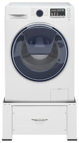 vidaXL Βάση Στήριξης Πλυντηρίου Ρούχων με Συρτάρι Λευκή