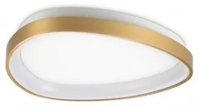 Πλαφονιέρα Φωτιστικό Οροφής On-Off LED 23W IP20 3000K Gemini Ideal Lux 328034 Ορείχαλκος