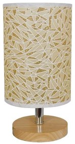 Επιτραπέζιο Φωτιστικό Πορτατίφ Mosaic 01262 Beige GloboStar Wood