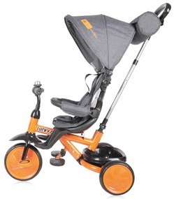 Τρίκυκλο παιδικό ποδήλατο Lucky Crew Black And Orange 10050610023 Lorelli