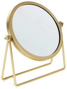 Καθρέπτης Επιτραπέζιος Espello 218557 21x21x18cm Gold Metal, Glass