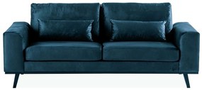 Καναπές Seattle K108, Αριθμός θέσεων: 3, Μπλε, 203x92x85cm, Ταπισερί, Πόδια: Ξύλο | Epipla1.gr