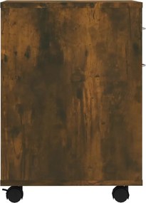 vidaXL Ντουλάπι Με Ροδάκια Καπνιστή Δρυς 45x38x54 εκ. Επεξεργ. Ξύλο