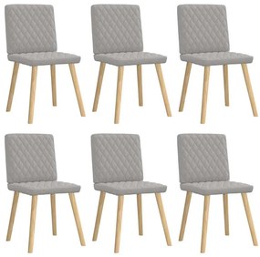 vidaXL Καρέκλες τραπεζαρίας 6 τεμ Cloud Grey Fabric