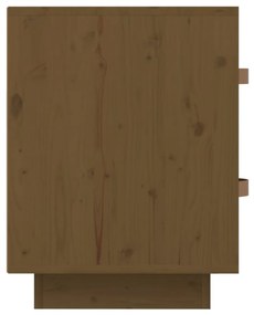 vidaXL Κομοδίνο Καφέ Μελί 40x34x45 εκ. από Μασίφ Ξύλο Πεύκου