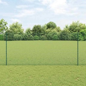 vidaXL Φράχτης με Στήλες. Πράσινο 1.4 x 10 m Ατσάλι