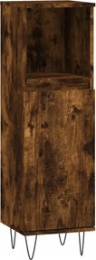 vidaXL Ντουλάπι Μπάνιου Καπνιστή Δρυς 30x30x100 εκ. Επεξεργασμένο Ξύλο