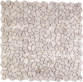 vidaXL Πλακίδια Μωσαϊκού Κρεμ 30 x 30 cm Μάρμαρο