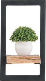 LIZARD Frame Ράφι Μέταλλο Βαφή Μαύρο, Ξύλο Ακακία Φυσικό   1τμχ