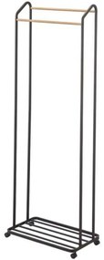 Κρεμάστρα Δαπέδου Με Ράφι LBTYMZK3517 67x35x172,5cm Black-Natural Yamazaki Steel,Wood