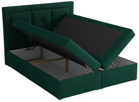 Κρεβάτι continental Pomona 113, Continental, Διπλό, Πράσινο, 180x200, Ταπισερί, Τάβλες για Κρεβάτι, 180x215x115cm, 187 kg, Στρώμα: Ναι | Epipla1.gr