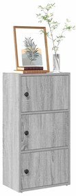 vidaXL Βιβλιοθήκη Γκρι Sonoma 40x24x77 εκ. από Επεξεργασμένο Ξύλο
