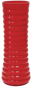 Βάζο Ριγέ 15-00-18102 30cm Red Marhome Glass