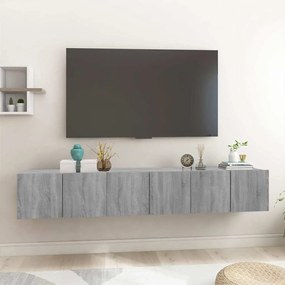 vidaXL Έπιπλα Τηλεόρασης Κρεμαστά 3 τεμ. Γκρι 60x30x30 εκ. Επεξ. Ξύλο