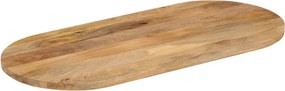 vidaXL Επιφάνεια Τραπεζιού Οβάλ 110x50x2,5 εκ. Μασίφ Ξύλο Μάνγκο