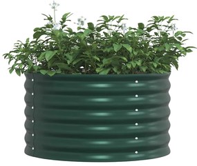 vidaXL Υπερυψωμένη Ζαρντινιέρα Πράσινο 80 x 80 x 44 cm Ατσάλι