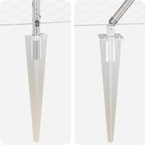 vidaXL Στύλος Περιφράξεων Ασημί 100 x 0,6 μ (36 mm πλέγμα) Ατσάλι