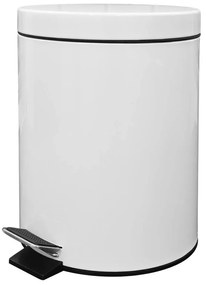 Muhler MR-530W Μεταλλικό Καλαθάκι Μπάνιου 5lt,  Λευκό