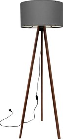 Φωτιστικό Δαπέδου Γκρι / Καφέ AEDO 38x38x140