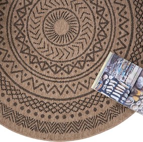 Στρογγυλό Χαλί Καλοκαιρινό (Φ160) Royal Carpet Avanos 8894 Black