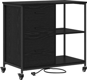vidaXL Ντουλάπα με Σταθμό Φόρτισης 76 x 41 x 72 cm Επεξεργασμένο Ξύλο