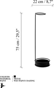 Ομπρελοθήκη Μαύρη SEMSIYE 22x22x75