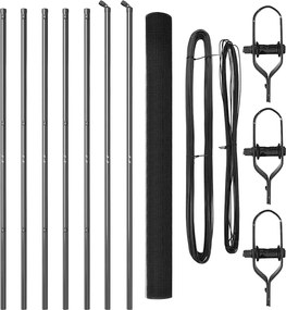 vidaXL Στύλος Περιφράξεων Γκρι 10 x 1,6 μ (δίχτυ 12 x 12 mm)