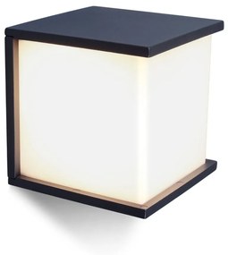 Φωτιστικό Τοίχου Box Cube 5184601118 IP44 E27 16,5x17,1x16,5cm Dark Grey Lutec