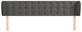 vidaXL Κεφαλάρι με Πτερύγια Σκούρο Γκρι 183x23x78/88 εκ. Βελούδινο