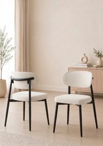 Stewehome Πολυθρόνα πόλο μεταλλική με μαύρη βάση 1 άτομο 46x47x90 cm