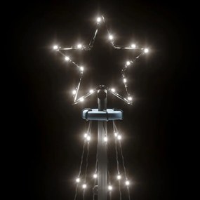 vidaXL Χριστουγεννιάτικο Δέντρο Κώνος 108 LED Ψυχρό Λευκό 70x180 εκ.