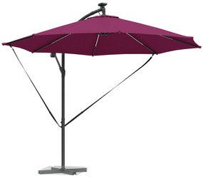 vidaXL Ομπρέλα Cantilever Banana Μπορντό 294 x 294 x 248 cm