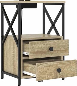 vidaXL Κομοδίνο Δρύς Sonoma 40 x 31 x 60 εκ. Επεξεργασμένο ξύλο