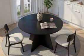 Τραπέζι Τραπεζαρίας Ξύλο Μαύρο VASU 120x120x75