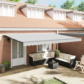 vidaXL Ηλεκτρική Πέργκολα Ανθρακί 5 x 3 m Αλουμίνιο & Πολυεστέρας