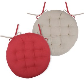 Μαξιλάρι Καρέκλας 2 Όψεων (Φ38) S-F Ronde Rouge/Lin CU1490041GAL-R